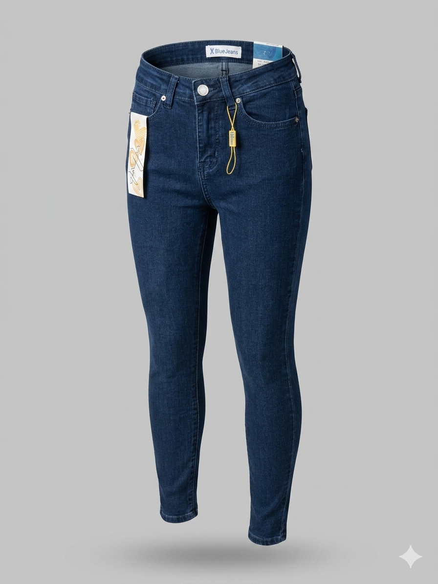 Xblue skinny jeans high rise azul lona