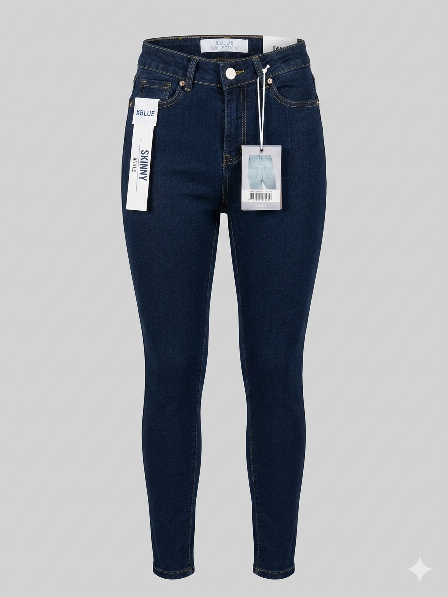 Xblue skinny high rise azul lona